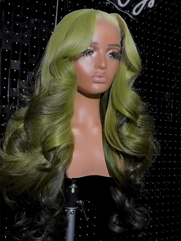 EINbeauty Matcha Green Black End Wear Go Quick Wear Human Hair Wig
