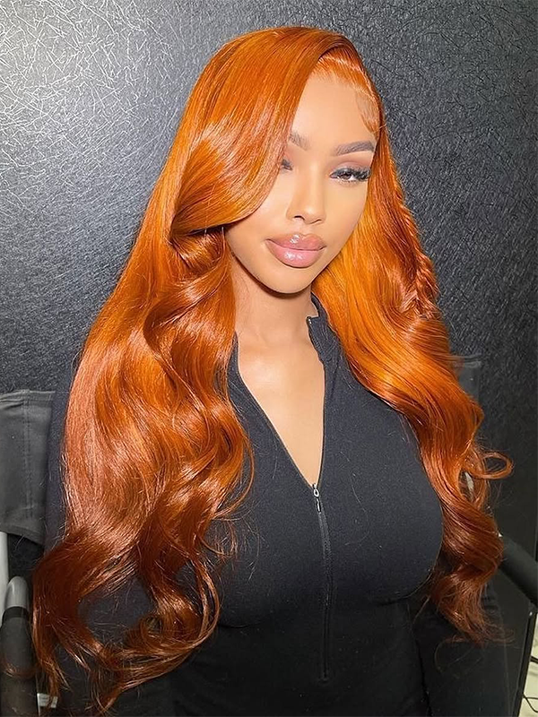 EINbeauty Pre-everything 9x6 Glue Bye Glueless Wig Body Wave #350 Ginger Orange Lace Front Wig
