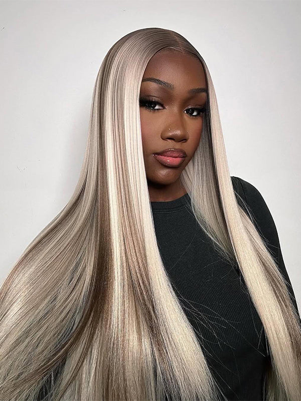 EINbeauty #P4/613 Balayage Wig Silky Straight 9x6 Easy 200% Density Wig