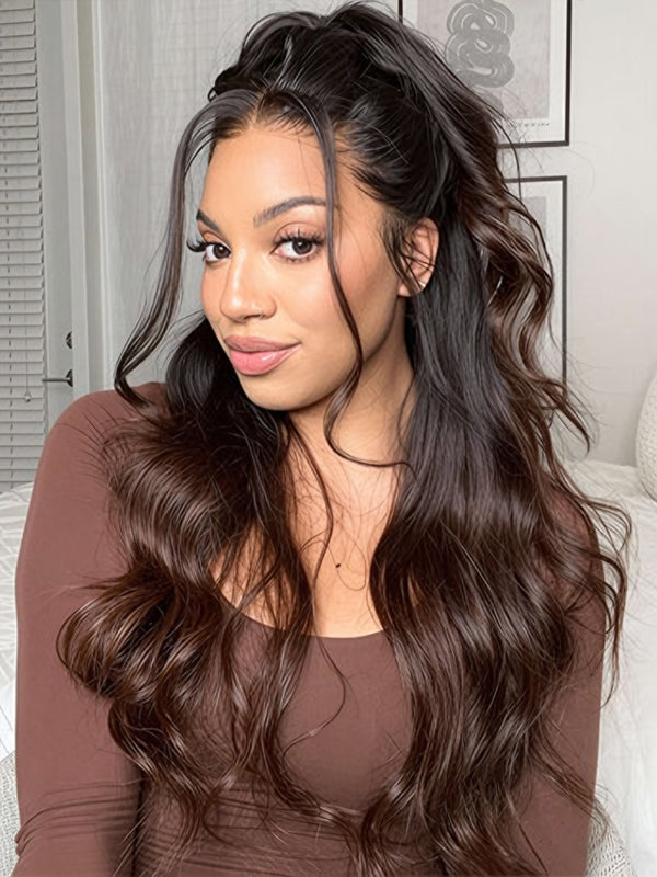 EINbeauty Chaya- Ombre Chocolate Brown Color Pre Cut Lace Body Wave Pre Plucked Wig