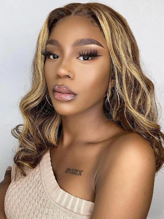 EINbeauty Highlight Color Body Wave 9x6 Glueless Easy Wigs Quick Wear Wig