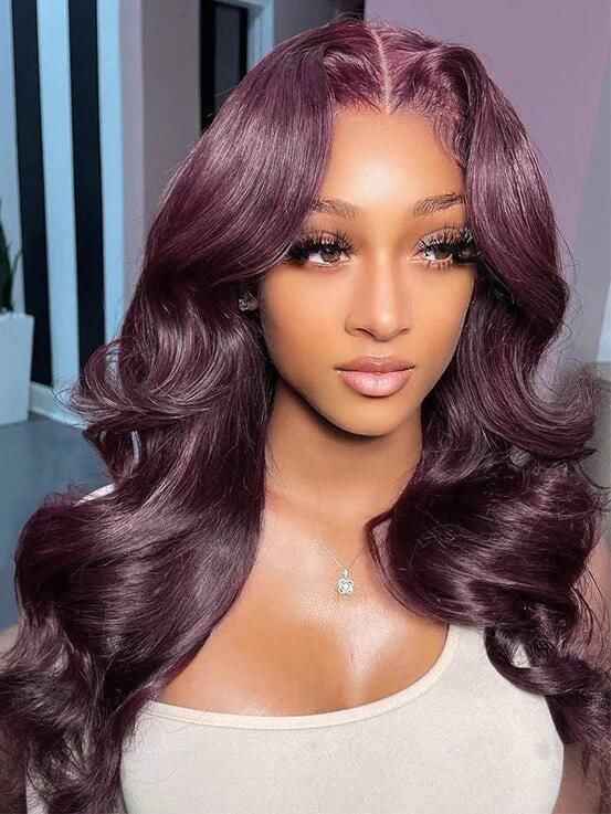 EINbeauty 9x6 Glueless Wig #99j Body Wave Human Virgin Hair One Piece