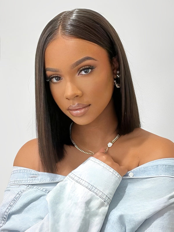 Promotion Sale | EINbeauty Glueless  Bob Lace Wig Natural Black Color With Full End