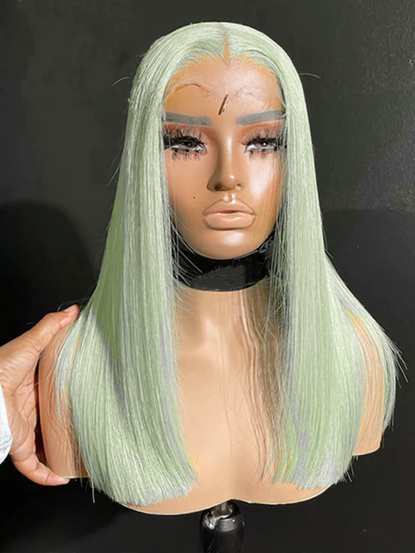 EINbeauty Mint Green Bobo Glueless Quick Wear Straight Lace Human Hair