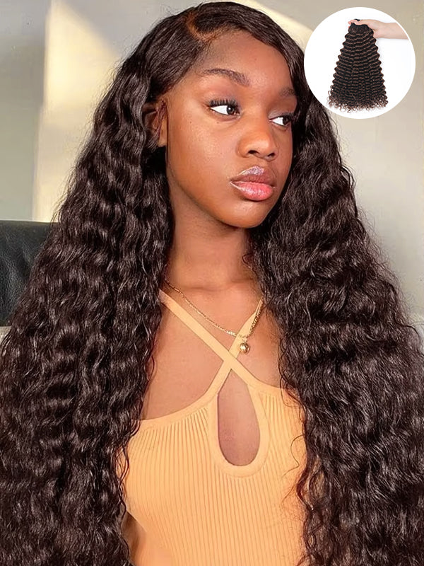 EINbeauty Light Brown Color Deep Wave Premium Feather Crochet Extension For Black Women