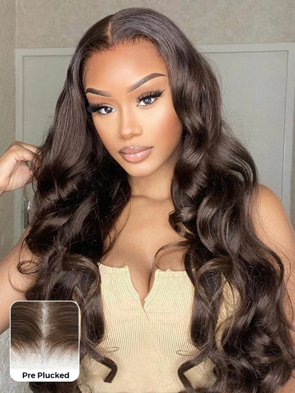 EINbeauty Body Wave Chocolate Brown 9x6 Easy Glueless Wig Pre-pluck Hairline