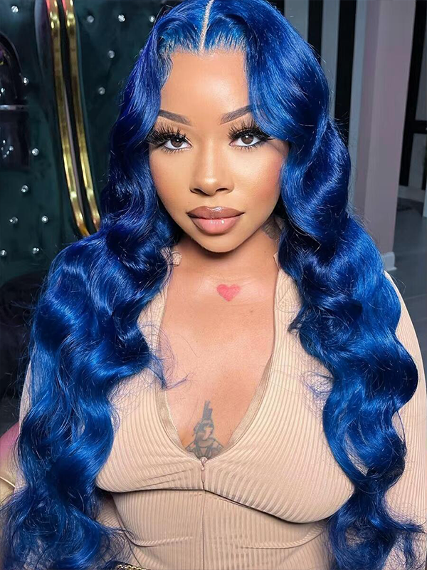 EINbeauty Dark Blue Ready To Go Wig 9x6 Pre-bleached Tiny Knots Human Hair Wig